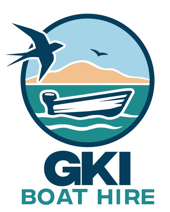 GKI Boat Hire logo for self-drive boat hire on Great Keppel Island.